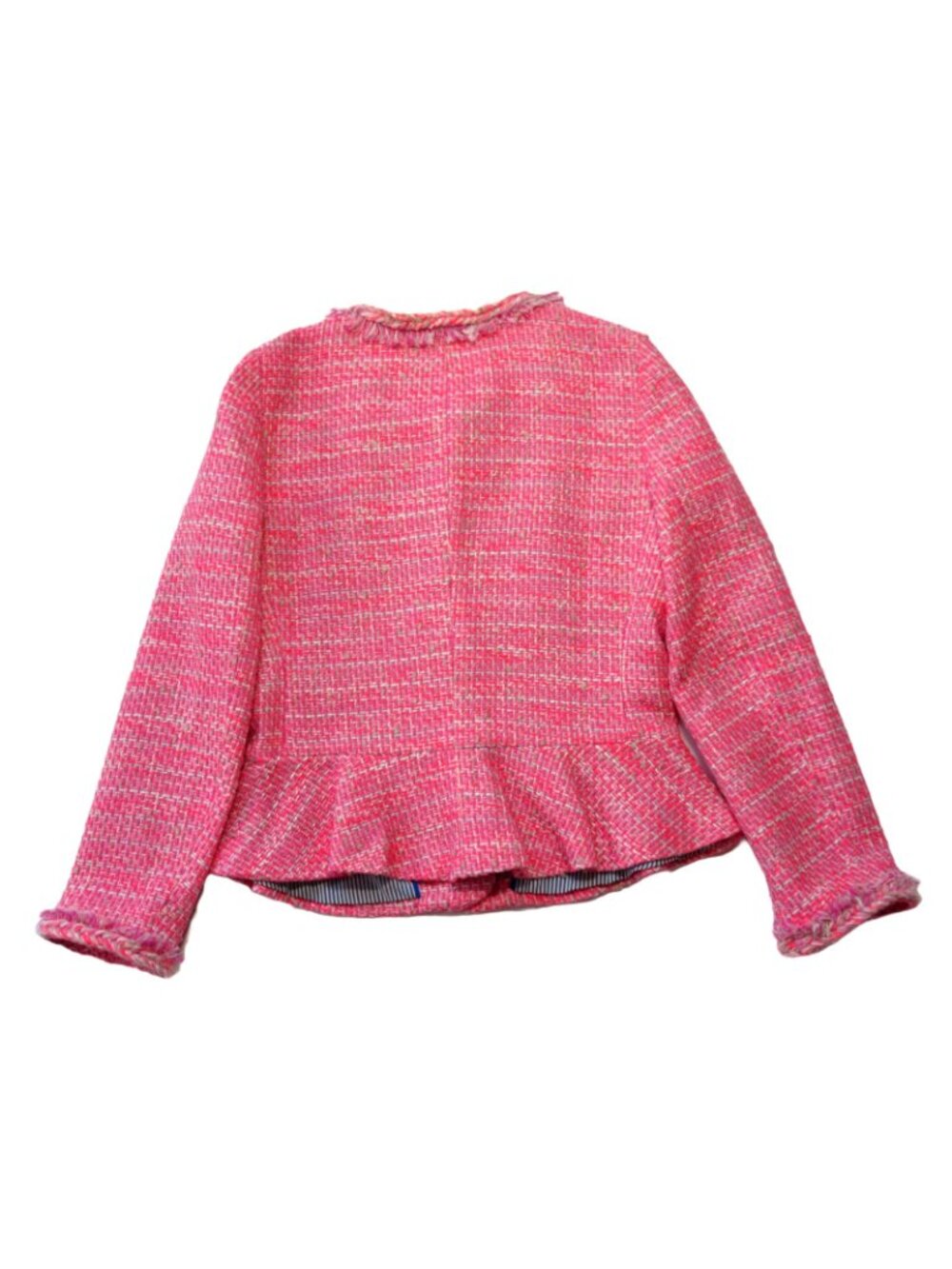 NWT J.Crew Peplum Lady Jacket in Neon Fuchsia Pink Tweed Blazer 2 - Picture 10 of 11